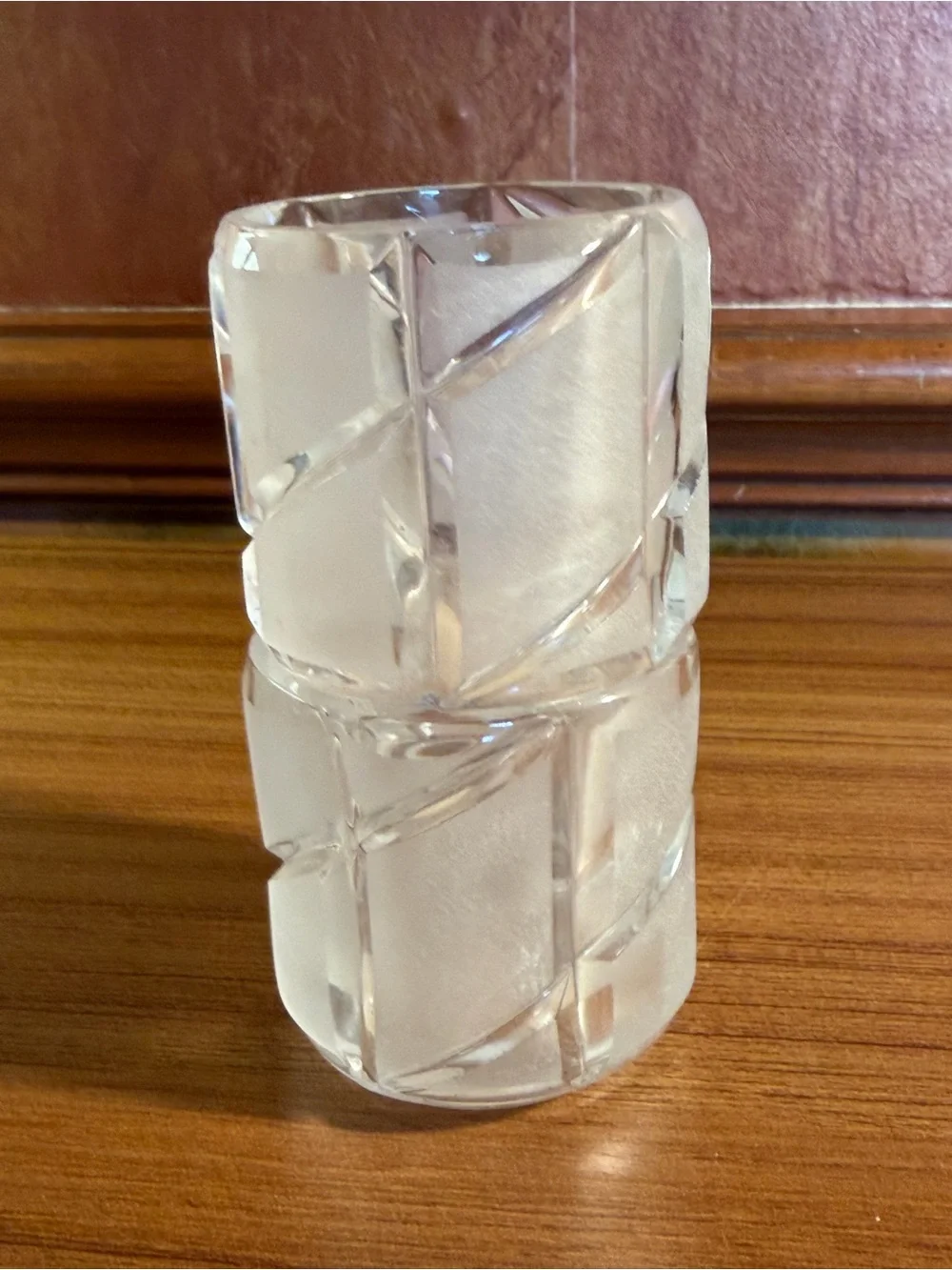 Vintage Partylite Crystal Votive Candle Holder Pair Counterpoint Frosted P0267 - Picture 8 of 9